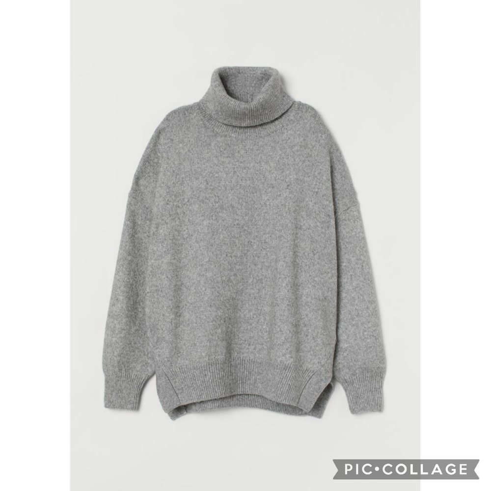Women knit cowl-neck sweater H&M size S